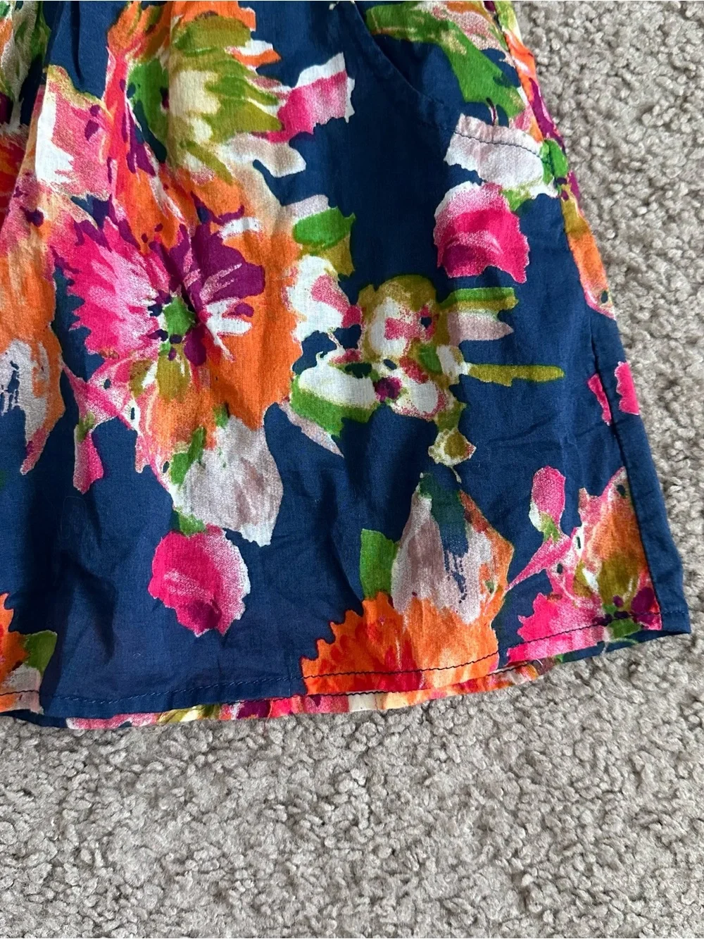 Aeropostale Navy Floral Mini Skirt Womens M